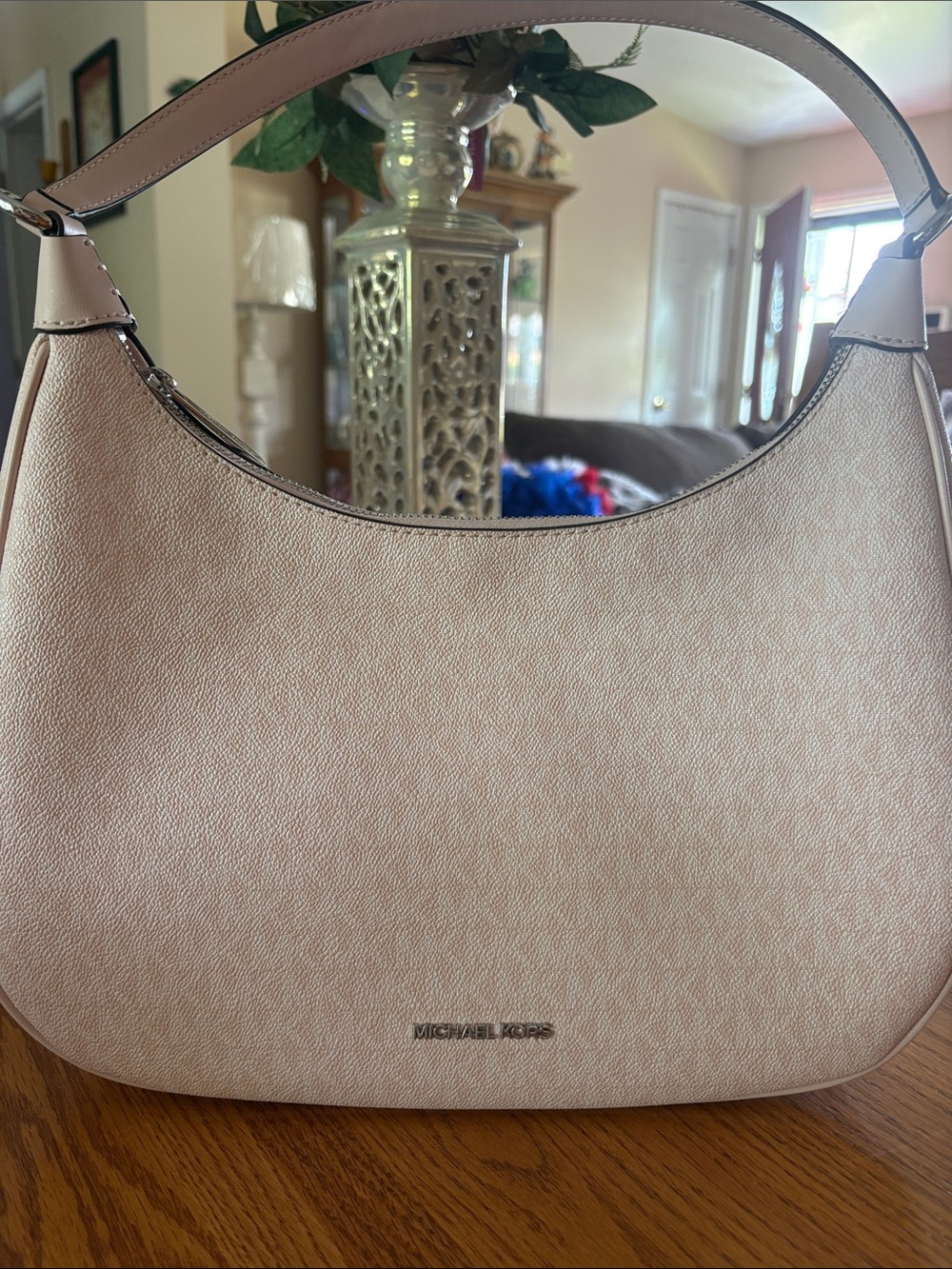 Michael Kors Pale Pink Shoulder Hobo Bag